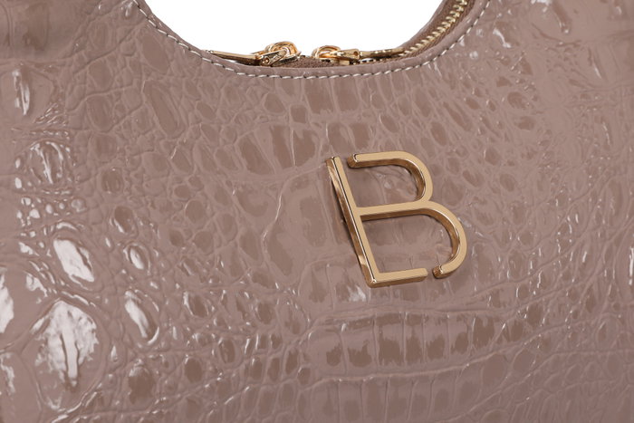 Lucky Bees Bandolera Croco Mink en Visón